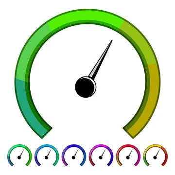 Gauge speedometer cartoon vector graphic Stock Illustration