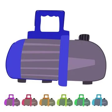 Gauge vacuum pump vector cartoon graphic 库存插图
