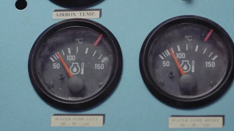 Gauges on dashboard of aircraft Stock Footage 275363051