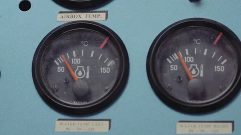 Gauges on dashboard of aircraft Stock Footage 275377995