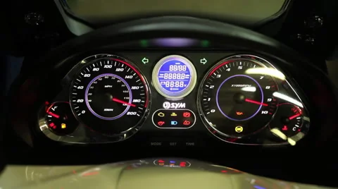 Gauges glow Stock Footage 55449334