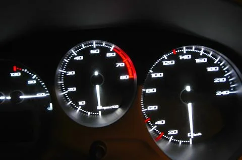 Gauges  of the speed Stock Photos
