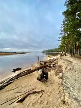 Gauja river Latvia drain into Baltic Sea Stock Photos
