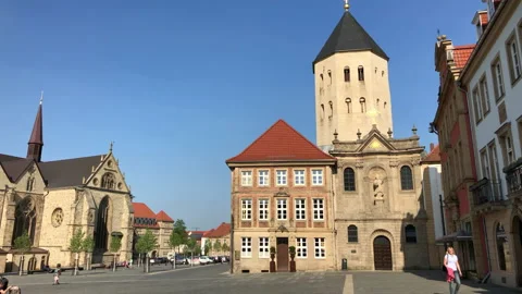 Gaukirche, Paderborn, Germany Stock Footage 138193673