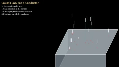 Gauss Law for a Conductor Stock Footage 336939749