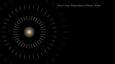 Gauss law is independent of surface shape 動画素材 337006913
