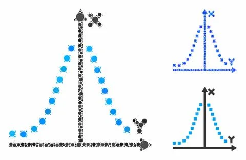 Gauss plot Composition Icon of Circles Stock Illustration