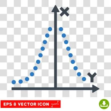 Gauss Plot Eps Vector Icon Ilustración de archivo