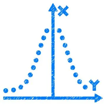 Gauss Plot Grainy Texture Icon Ilustración de archivo
