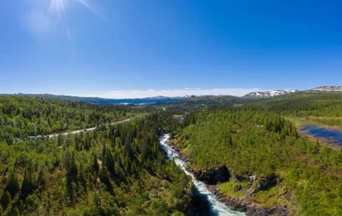 Gausta waterfall Stock Photos