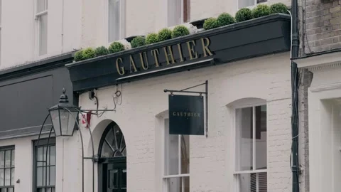 Gauthier in soho restaurant London Vegan - outdoor Stock Footage 241290162