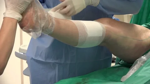 Gauze Bandage during a surgery Stock Footage 239657652