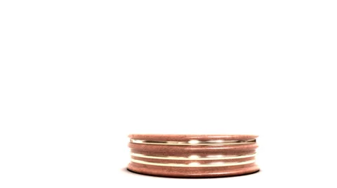 Gavel and broken anvil isolated on white Stock Footage 32145613