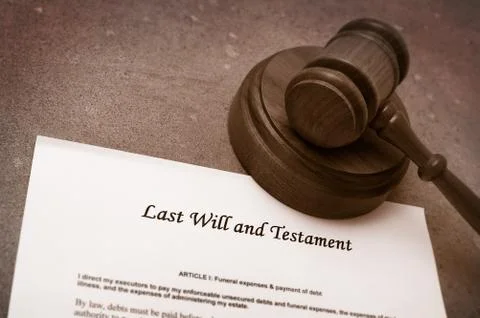 Gavel and will Stock Photos