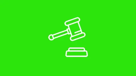 Gavel animation on green screen background  動画素材 332751400