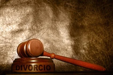Gavel with Divorcio text Stock Photos