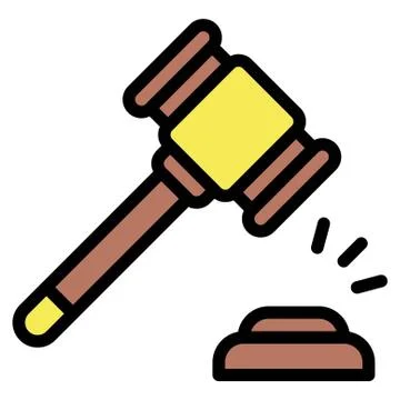 Gavel icon, Protest related vector Stock Illustration
