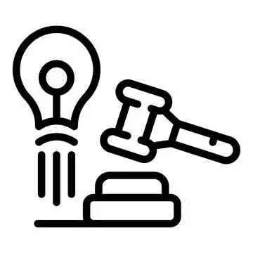 Gavel idea icon outline vector. Creative technology 스톡 일러스트
