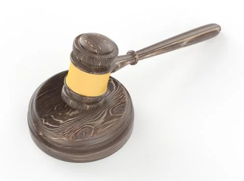 Gavel isolated on white background Stock Illustration