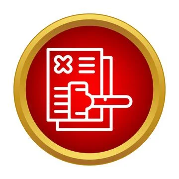 Gavel ruling document with official rejection mark イラスト素材