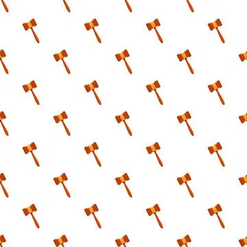 Gavel seamless pattern representing justice and law Stock Illustration