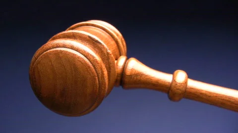 Gavel as seen from judges table Видео 685814