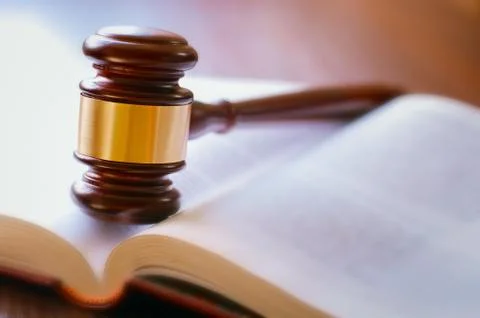 Gavel on sounding block Foto stock