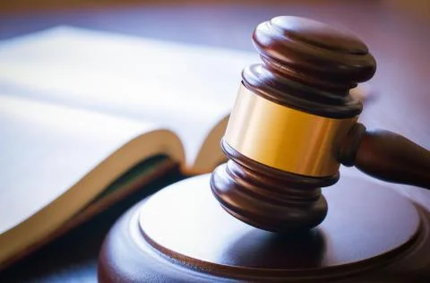 Gavel on sounding block Stock Photos