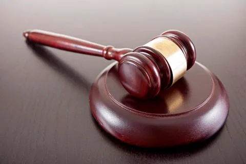 Gavel on tabletop Stock Photos