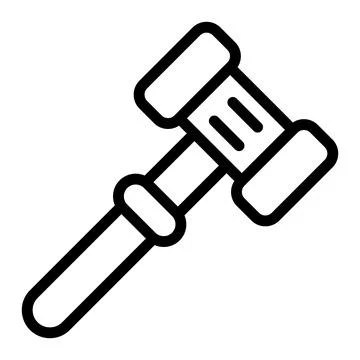 Gavel Vector Icon Design Illustration Stock Illustration
