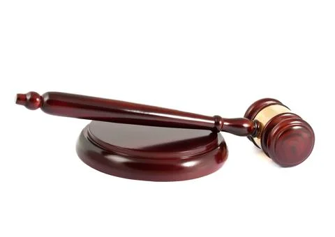 Gavel on white background Stock Photos