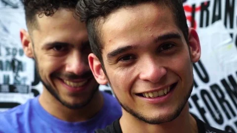Gay Boys Looking at the Camera Stock Footage 84079869