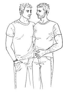 Gay couple Stock Illustration