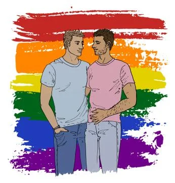 Gay couple Stock-Illustration