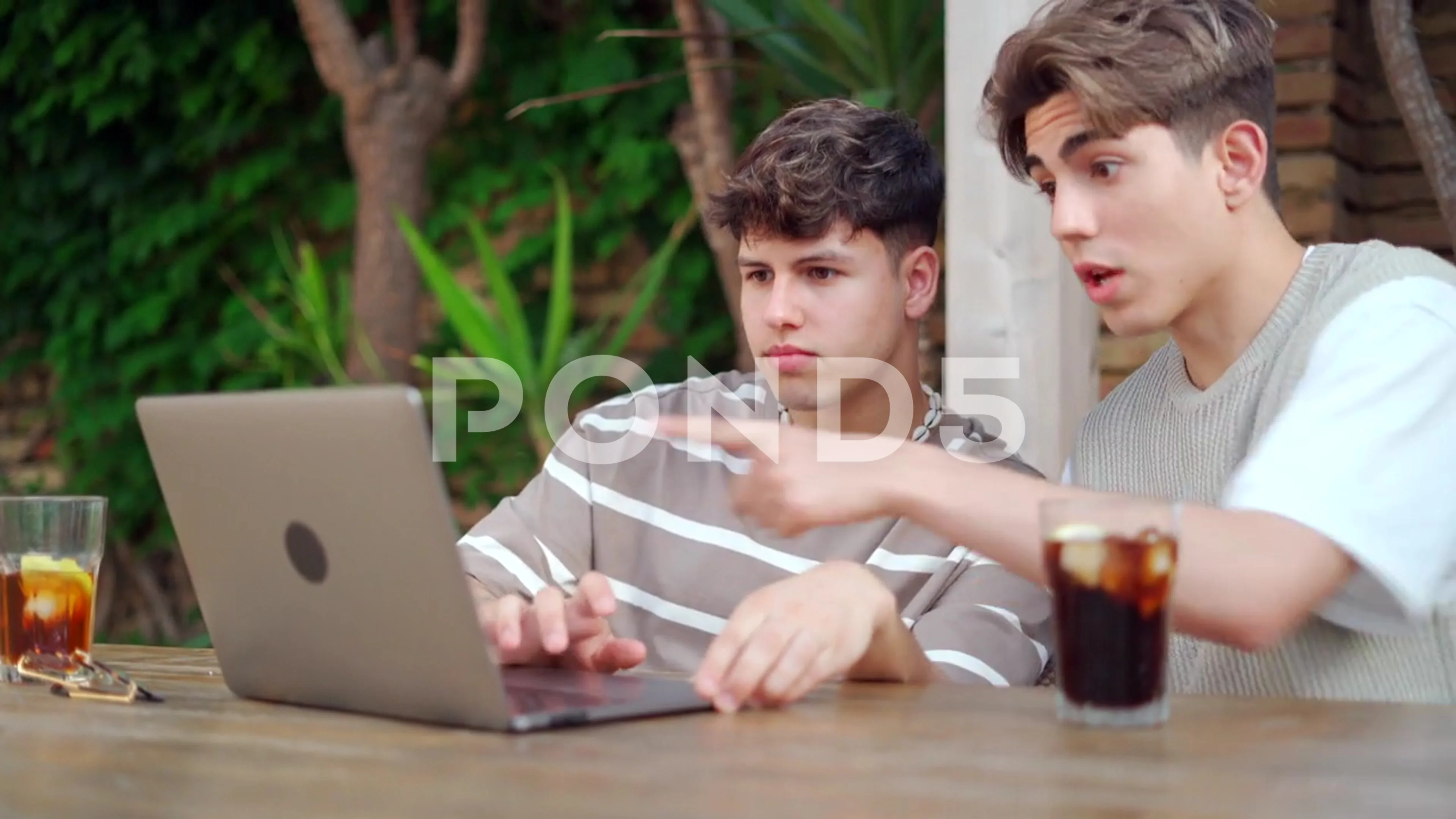 Gay Couple Live Streaming Themselves Using laptop