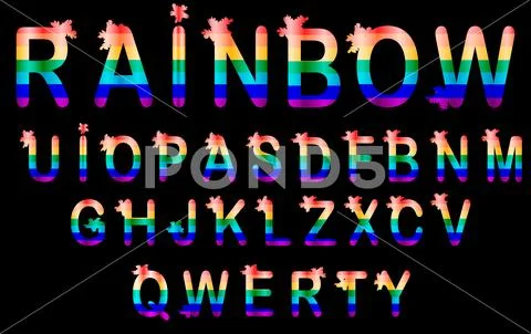 Gay font. Rainbow letters. LGBT ABC for Symbol of gays and lesbians ...