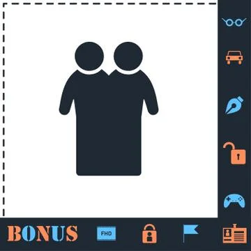 Gay icon flat Stock Illustration