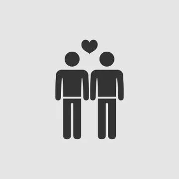 Gay icon flat Stock Illustration