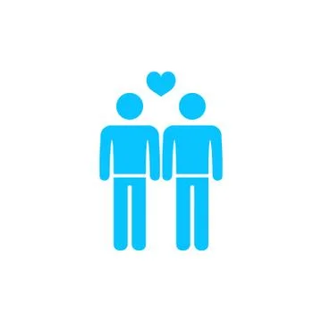 Gay icon flat Stock Illustration