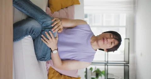 Gay interview sharing customer experience on personal meeting at home. Stock Footage 289209293