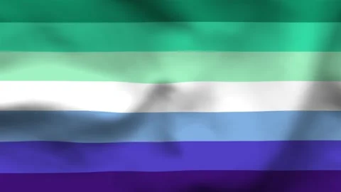 Gay Man MLM Pride Flag Fabric Texture Background Stock Footage 336182703