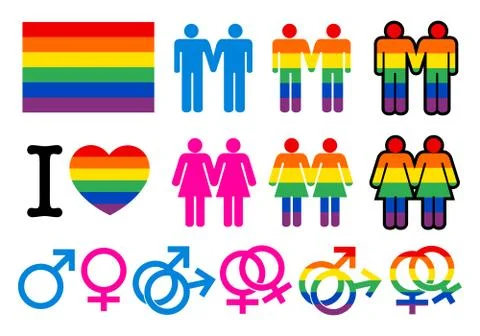 Gay Pictogrammes Stock Illustration