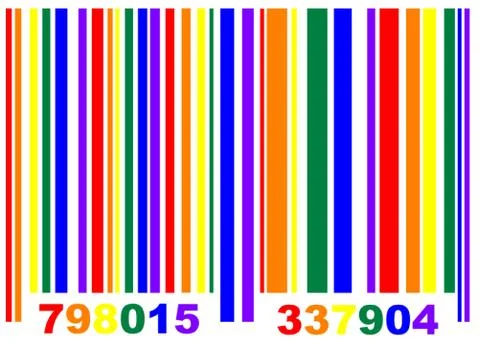 Gay Pride Barcode Design Stock Illustration