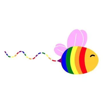 Gay pride bee Stock Illustration