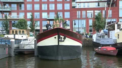 Gay Pride Canal Parade Amsterdam 2012 Stock Footage