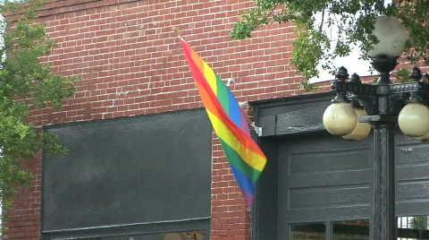 Gay Pride Flag Stock Footage
