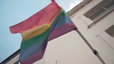 Gay pride flag Stock Footage 194139531