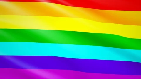 Gay pride flag loop video. LGBT flag Waved Stock Footage 123312515