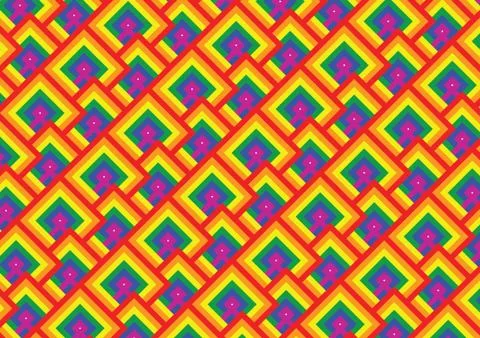 Gay pride flag pattern Stock Illustration