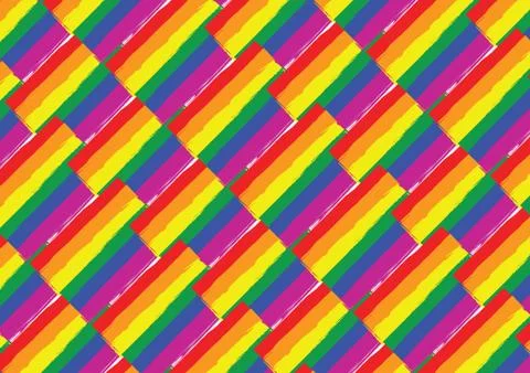 Gay pride flag pattern Stock Illustration